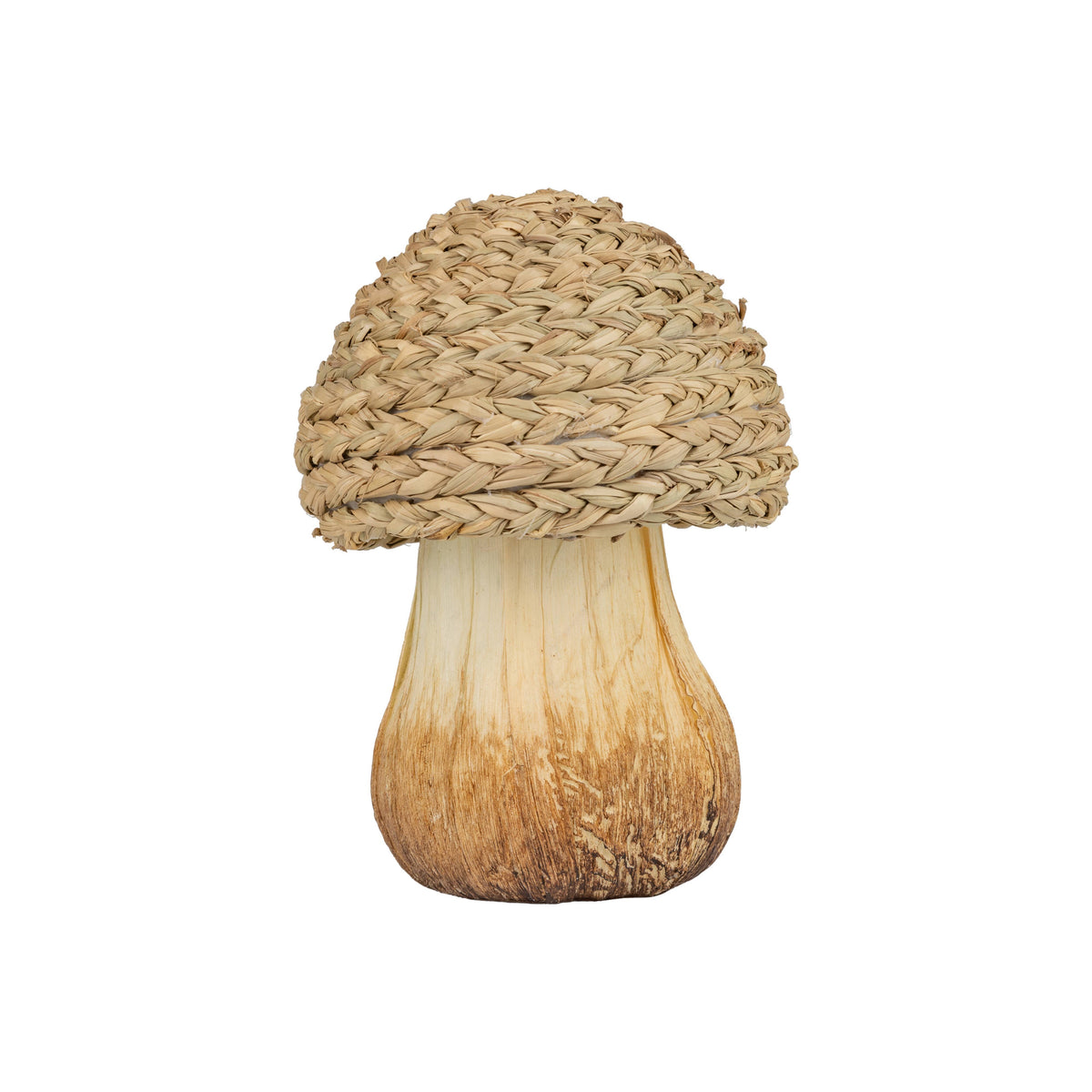 Natural Braided Raffia Mushroom Decoration