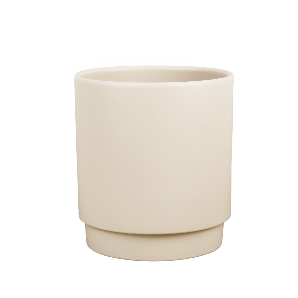 Matte Beige Terracotta Planter - 6"