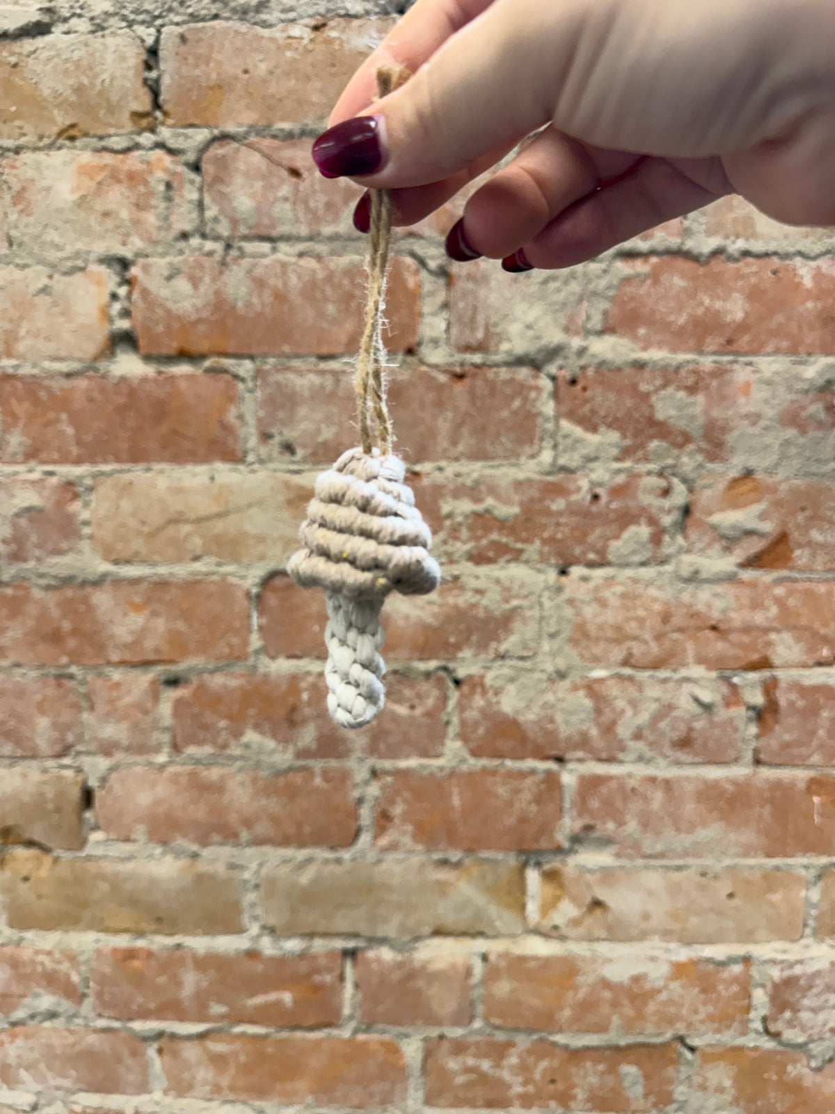 Handmade Macrame Mushroom Ornaments