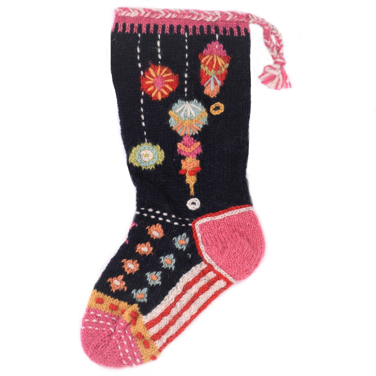 Ornaments Hand-Knit Wool Christmas Stocking