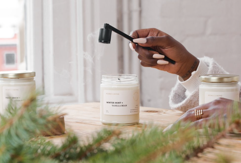 Winter Mint and Vanilla Bean Candle