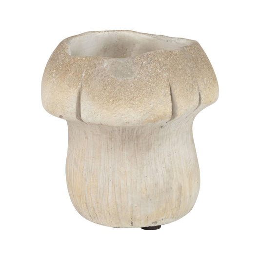 Antique Cement Mushroom Pot