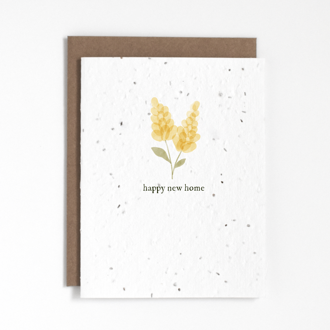 "Happy New Home" Plantable Wildflower Seed Paper Card