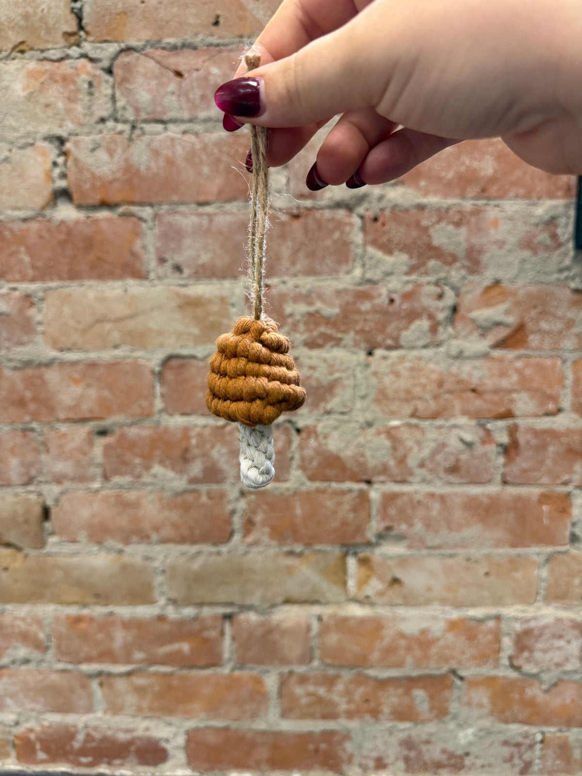 Handmade Macrame Mushroom Ornaments
