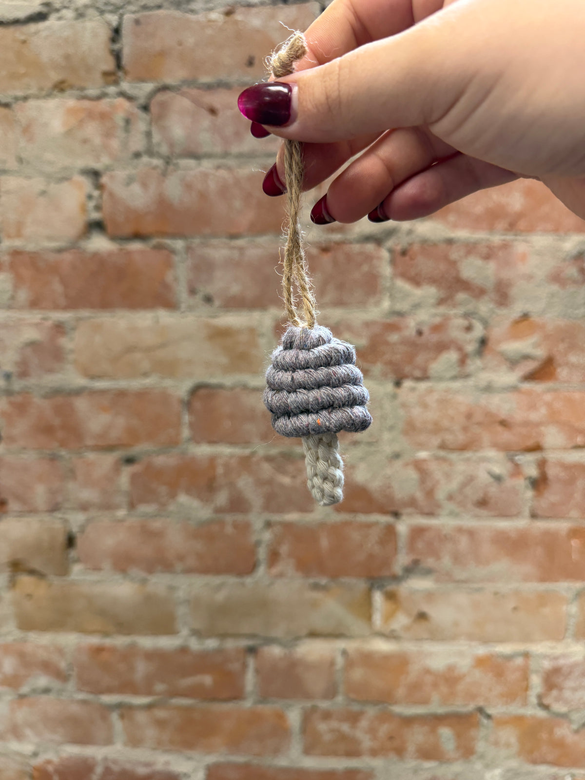 Handmade Macrame Mushroom Ornaments