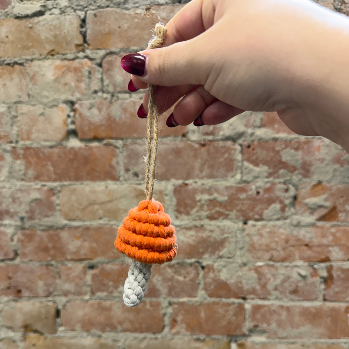 Handmade Macrame Mushroom Ornaments