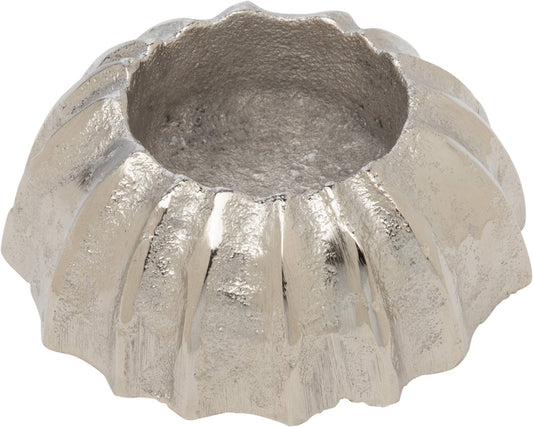 Silver Cast Aluminum Tealight Candle Holder